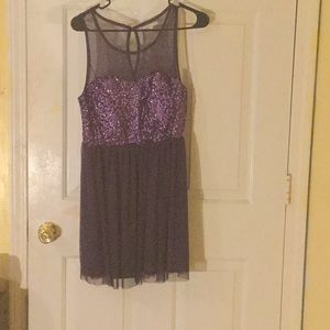 Purple Sequined cocktail dress